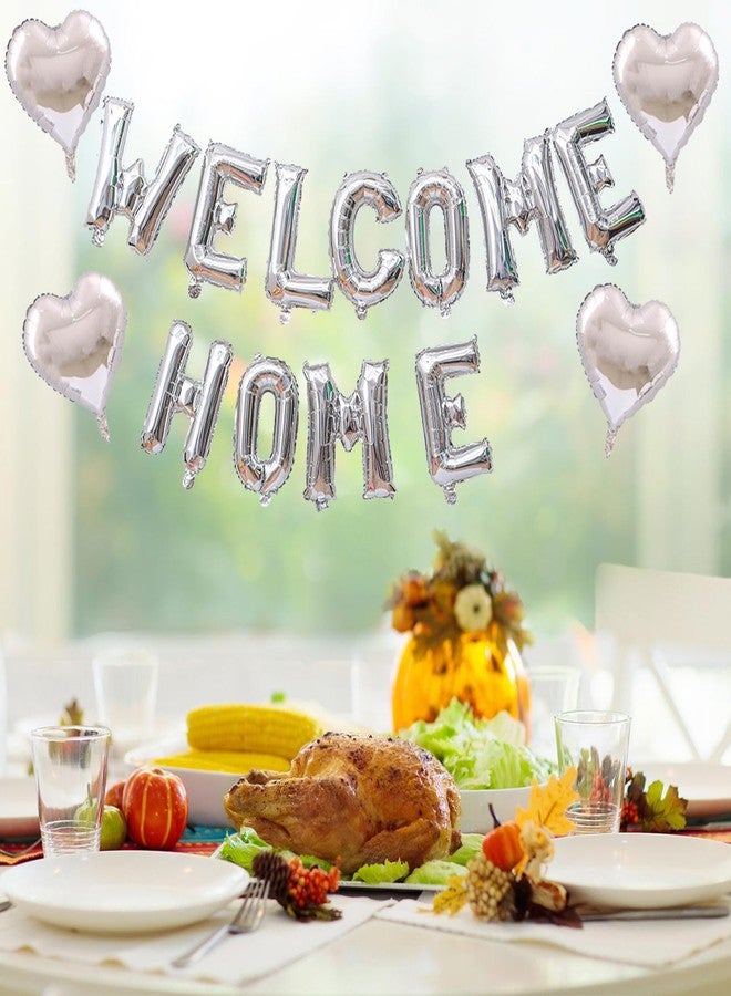 PLAP Welcome Home Balloon Aluminum Film Party Decorations Welcome Party Supplies (Silver welcome home) - Image 3